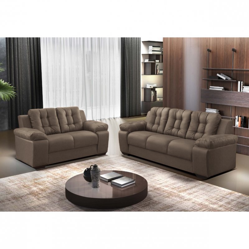 Fratello Móveis - Conjunto de Sofa Rond 3 e 2 Lugares Tecido Veludo Gramado  10283306